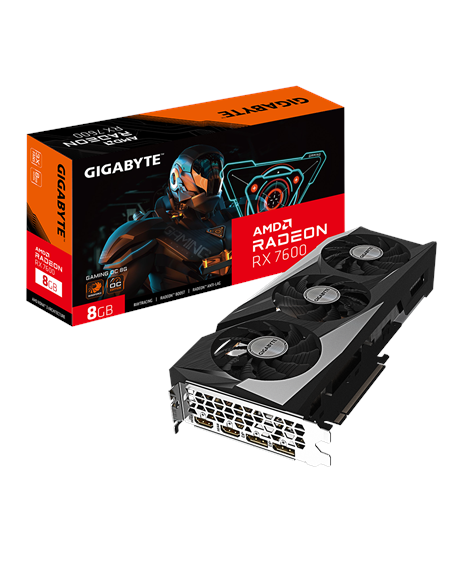 Gigabyte Radeon RX 7600 GAMING OC 8G | AMD | 8 GB | Radeon RX 7600 | GDDR6 | HDMI ports quantity 2 | PCI-E 4.0