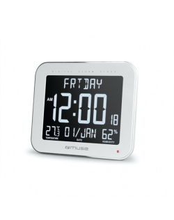 Muse | Wall Clock with Alarm Function | M-090 WMC | White