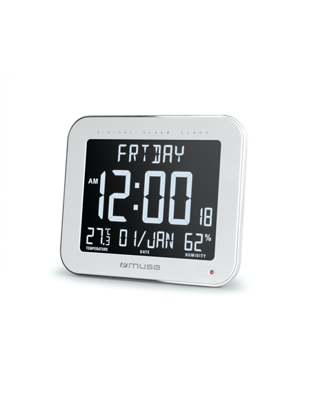 Muse | Wall Clock with Alarm Function | M-090 WMC | White