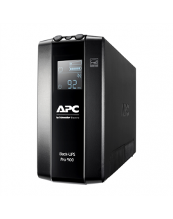 Schneider Electric APC Back-UPS Pro, Tower, 6x IEC C13 outlets, AVR, LCD, user-replaceable battery | BR900MI | 900 VA | 540 W | 
