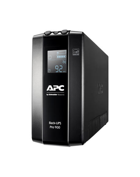 Schneider Electric APC Back-UPS Pro, Tower, 6x IEC C13 outlets, AVR, LCD, user-replaceable battery | BR900MI | 900 VA | 540 W | 