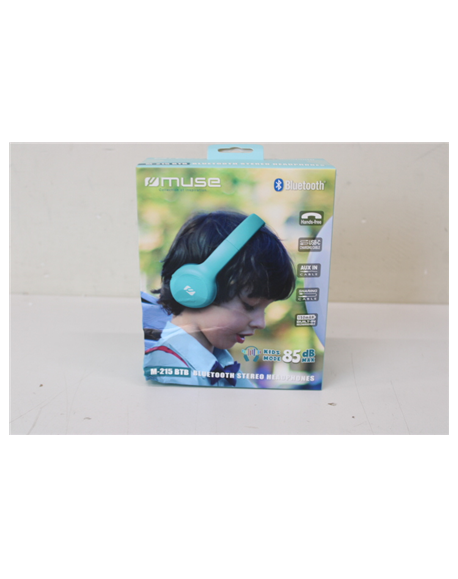 SALE OUT. Muse M-215BTB Bluetooth Stereo Kids Headphones, Blue | Muse | Bluetooth Stereo Kids Headphones | M-215BTB | Bluetooth 