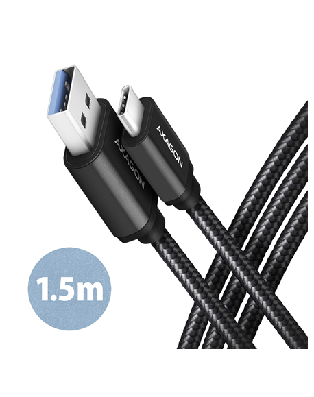 AXAGON Data and charging USB 3.2 Gen1 cable, 1.5 m | BUCM3-AM15AB | USB Type C - USB Type A