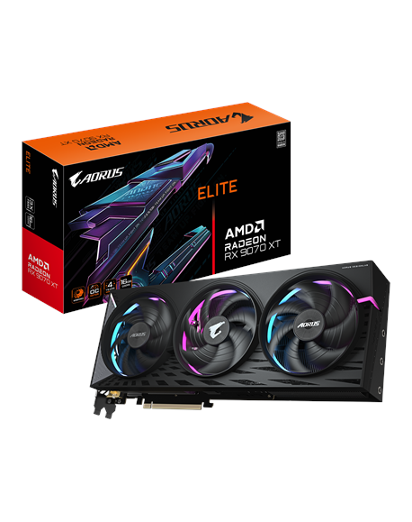 Gigabyte | AORUS Radeon RX 9070 XT ELITE 16G | AMD | 16 GB | Radeon RX 9070 XT | HDMI ports quantity 1 | PCI-E 5.0