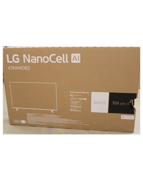 LG | 4K Ultra HD Nanocell Smart TV | 43NANO82T3B | 43" | Smart TV | webOS24 | DAMAGED PACKAGING