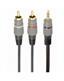 Cablexpert 3.5 mm stereo plug to 2xRCA plugs, gold-plated connectors, 1.5 | CCA-352-1.5M