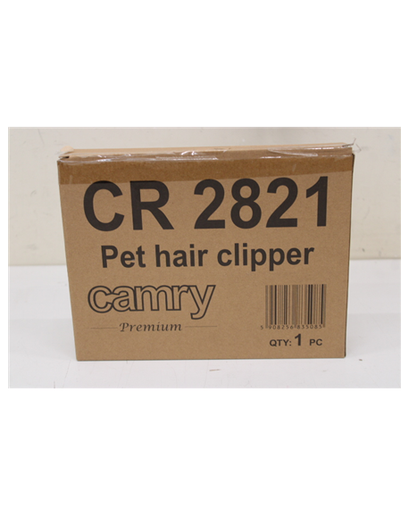 SALE OUT. Camry CR 2821 Hair clipper for pets, Titanium head with ceramic blade, 4 comb attachments: 3, 6, 9, 12 mm - WITHOUT N1