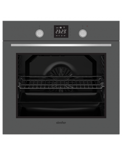Simfer Oven 8408EERSC 80 L, Multifunctional, Easy to Clean Enameled Cavity, Touch/Pop-up knobs, Width 60 cm, Silver