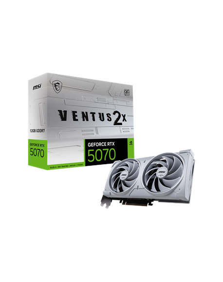 MSI GeForce RTX 5070 12G VENTUS 2X OC WHITE | NVIDIA | 12 GB | GeForce RTX 5070 | GDDR7 | HDMI ports quantity 1 | PCI Express Ge