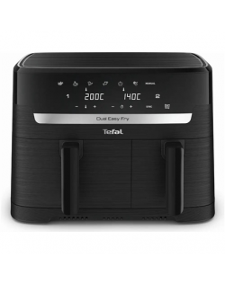 TEFAL Dual Easy Fry Essential Airfryer | EY901N | Power 2700 W | Capacity 8.3 L | Black