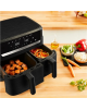 TEFAL Dual Easy Fry Essential Airfryer | EY901N | Power 2700 W | Capacity 8.3 L | Black