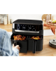 TEFAL Dual Easy Fry Essential Airfryer | EY901N | Power 2700 W | Capacity 8.3 L | Black