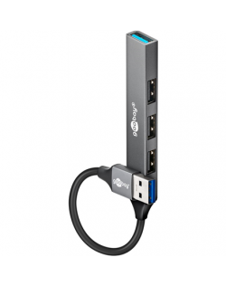Goobay Slim 4-Port USB Hub, USB-A to USB-A, 5 Gbit/s | 74456