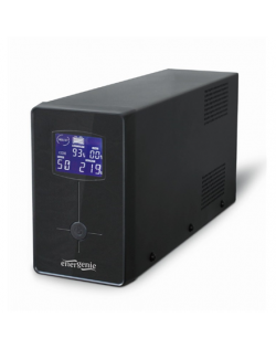 EnerGenie UPS with USB and LCD display, Black | EG-UPS-034 | 1500 VA | 900 W