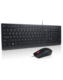 Lenovo Essential | Gaming Keyboard and Mouse Set | Wired | Nordic | Black