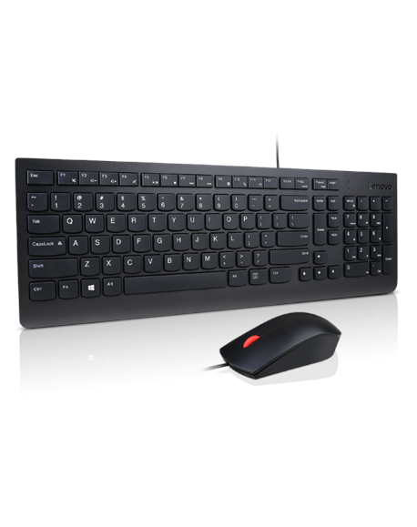 Lenovo Essential | Gaming Keyboard and Mouse Set | Wired | Nordic | Black