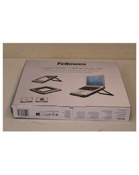 SALE OUT. Fellowes Quick Lift I-Spire laptop stand - black | Fellowes | Laptop Stand | Quick Lift I-Spire | DAMAGED PACKAGING | 