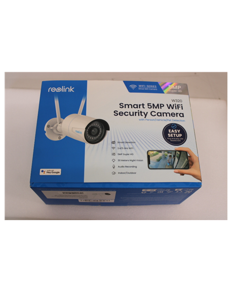 SALE OUT. Reolink W320 5MP WiFi Outdoor Camera, White | Reolink | WiFi Camera | W320 | 22 month(s) | Bullet | 5 MP | Fixed | IP6