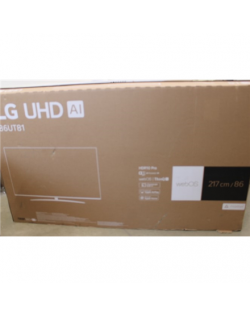 LG | AI UT81 4K TV | 86UT81003LA | 86 | Smart TV | webOS24 | UHD | Black | DAMAGED PACKAGING,UNPACKED, SCRATCHED LEG, REMOTE CON