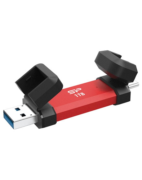 Silicon Power DS72 | 1000 GB | USB Type-A/USB Type-C 3.2 Gen 2 | Red