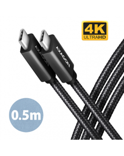 AXAGON SPEED + USB-C, USB 20Gbps Cable, 0.5 m | BUCM32-CM05AB | USB Type-C to USB Type-C