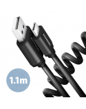 AXAGON Twister Cable, 1.1 m | BUCM-AM20TB | USB Type A to USB Type C