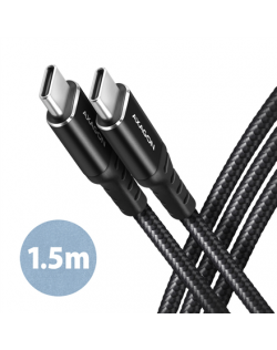 AXAGON Data and charging cable, 1.5 m | BUCM-CM15AB | USB Type C to USB Type C
