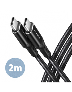AXAGON Data and charging cable, 2 m | BUCM-CM20AB | USB Type C to USB Type C