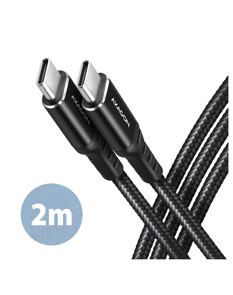 AXAGON Data and charging cable, 2 m | BUCM-CM20AB | USB Type C to USB Type C