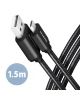 AXAGON Data and charging cable, 1.5 m | BUMM-AM15AB | USB Type A to USB Type Micro