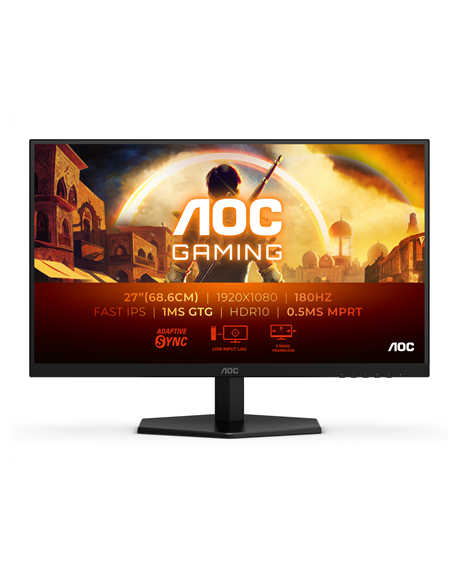 AOC 27G42E | 27 " | IPS | FHD | 16:9 | 180 Hz | 1 ms | 1920 x 1080 pixels | 300 cd/m² | HDMI ports quantity 1 | Black