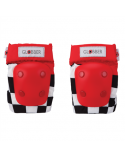 Globber Set of Knee and Elbow Pads, Racing, 529-001 | Red