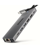 AXAGON USB-C 5Gbps DUAL 4K DISPLAY 7in1 Hub | HMC-7HX2
