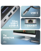 AXAGON USB-C 5Gbps GLASS 6in1 Hub | HMC-6GLN
