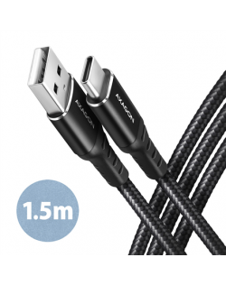 AXAGON Data and charging cable, 1.5 m | BUCM-AM15AB | USB Type-C to USB Type-A