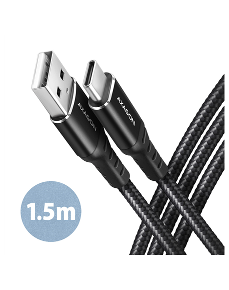 AXAGON Data and charging cable, 1.5 m | BUCM-AM15AB | USB Type-C to USB Type-A