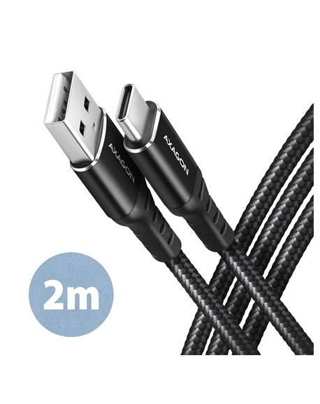 AXAGON Data and charging cable, 2 m | BUCM-AM20AB | USB Type-C to USB Type-A