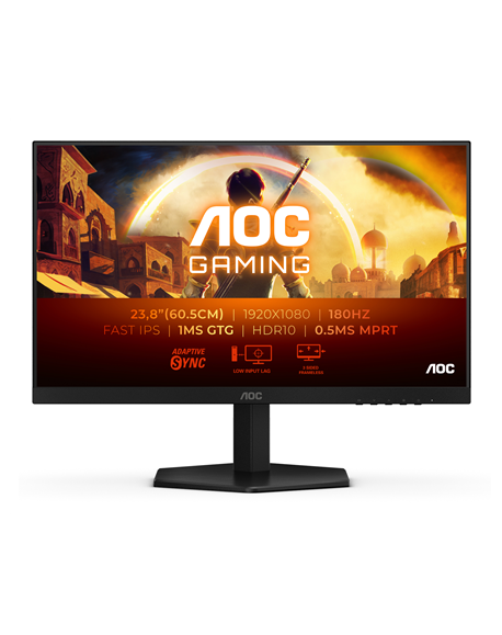 AOC 24G42E | 24 " | IPS | FHD | 16:9 | 180 Hz | 1 ms | 1920 x 1080 pixels | 300 cd/m² | HDMI ports quantity 1 | Black