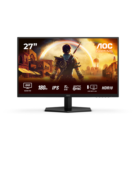 AOC Q27G42XE | 27 " | IPS | QHD | 16:9 | 180 Hz | 1 ms | 2560 x 1440 pixels | 300 cd/m² | HDMI ports quantity 2 | Black