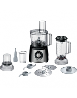 Bosch | Food Processor MultiTalent 3 Plus | MCM3PM386 | 900 W | Number of speeds 2 | Bowl capacity 2.3 L | Black/Stainless steel