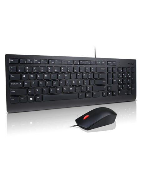 Lenovo Essential | Keyboard and Mouse Combo | Wired | US Euro | Black