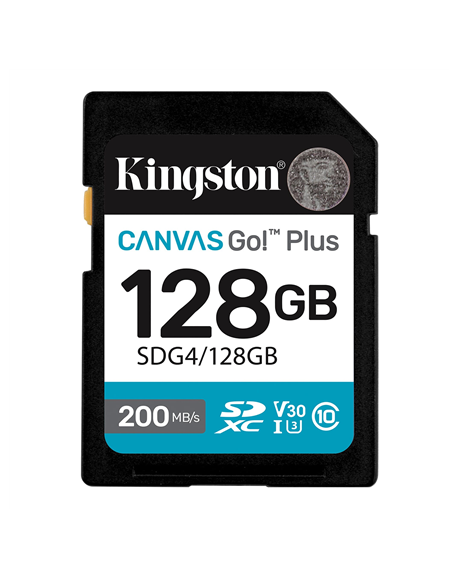 Kingston | Canvas Go! Plus | 128 GB | SD | Flash memory class Class 10, UHS-I, U3, V30