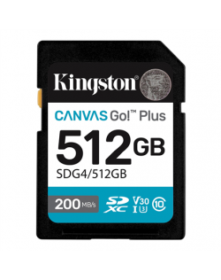 Kingston | Canvas Go! Plus | 512 GB | SD | Flash memory class Class 10, UHS-I, U3, V30