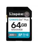 Kingston | Canvas Go! Plus | 64 GB | SD | Flash memory class Class 10, UHS-I, U3, V30
