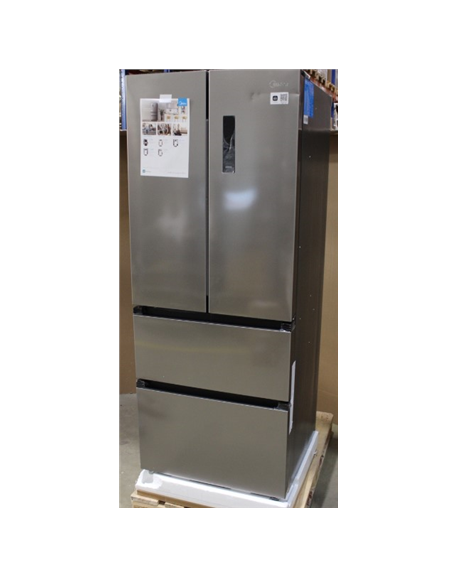 SALE OUT. Midea MERF402FIE02 Refrigerator, E, Freestanding, Multi-door, Height 178 cm, Fridge net 244L, Freezer net 147L, Stainl