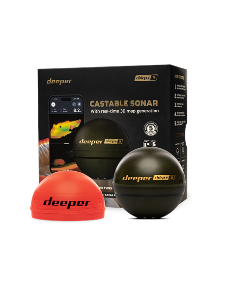 Deeper Smart Sonar Chirp+3 | Sonar | Wi-Fi | Brown Green
