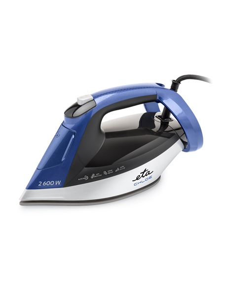 ETA Steam Iron | ETA227690000 Chloe | Steam Iron | 2600 W | Water tank capacity 350 ml | Continuous steam 40 g/min | Silver/Blue