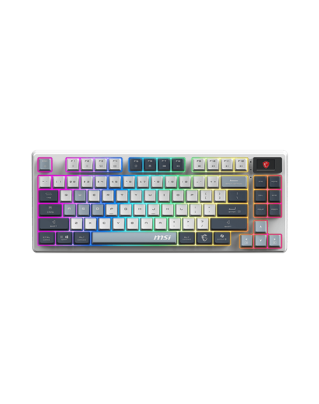 MSI FORGE GK600 TKL WIRELESS SKY | Gaming Keyboard | Wireless | US | Bluetooth | 2.4 GHz, Bluetooth, USB 2.0 | Mechanical Linear