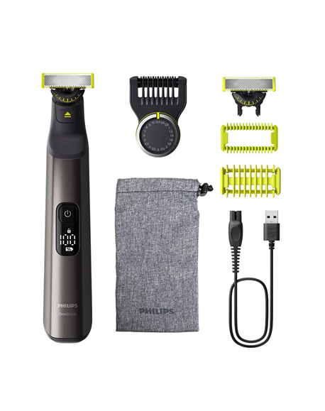 Philips | Hair Trimmer for Face and Body | QP6552/15 OneBlade Pro 360 | Cordless | Wet & Dry | Number of length steps 20 | Chrom