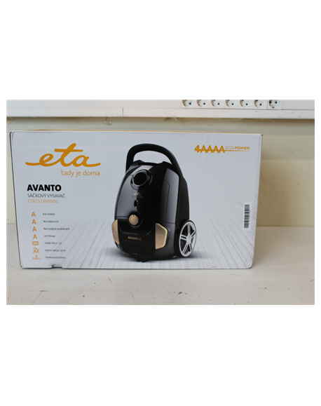 SALE OUT. ETA ETA151990000 Avanto Vacuum cleaner, Bagged, Dust bag 3 L, Working radius 10 m, Power 700 W, Black | ETA | Avanto V